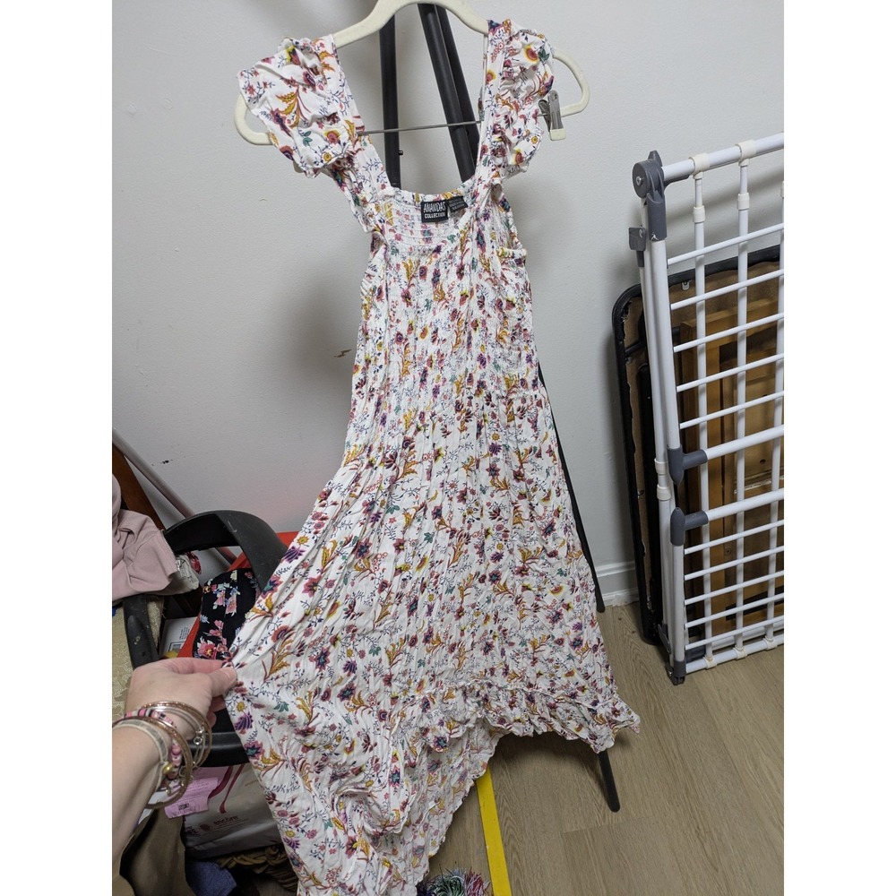 Womens Summer Ana-K-Anandas Hi-low Print‎ Sun dress Size M